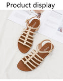 Summer Women's Sandals Beach Shoes Wedge Belt Flat Bottom Ladies Casual Ladies Mart Lion   