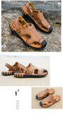 Casual Summer Slippers Leather Men's Sandals MartLion   