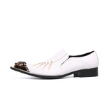 Bella Party Men's Dress Shoes Bridegroom White Genuine Leather Formal Office Oxfords MartLion   