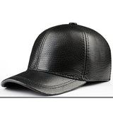 Spring genuine leather baseball cap in men's warm real cow leather caps hats MartLion 17 adjustable 