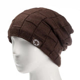 Unisex Fleece Lined Beanie Hat Knit Wool Warm Winter Hat Thick Soft Stretch Hat For Men's And Women Skullies Beanie MartLion Coffee 56cm-60cm 