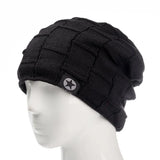 Unisex Fleece Lined Beanie Hat Knit Wool Warm Winter Hat Thick Soft Stretch Hat For Men's And Women Skullies Beanie MartLion Black 56cm-60cm 