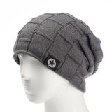 Unisex Fleece Lined Beanie Hat Knit Wool Warm Winter Hat Thick Soft Stretch Hat For Men's And Women Skullies Beanie MartLion Gray 56cm-60cm 