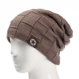 Unisex Fleece Lined Beanie Hat Knit Wool Warm Winter Hat Thick Soft Stretch Hat For Men's And Women Skullies Beanie MartLion Khaki 56cm-60cm 