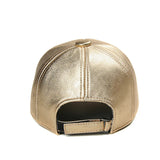 Winter Unisex Genuine Leather Baseball Cap Men's Women Outdoor Casual Bright Golden Silver Hip Pop Hat Hockey Snapback Chapeu MartLion   
