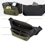 Casual Men's Chest Bags Multi-Function Crossbody Waist Pack Nylon Zipper Phone Pouch Hip Fanny Pack Short Travel Mart Lion   