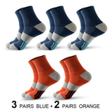 Men's Ankle Socks with Cushion Athletic Running Socks Breathable Comfort for 5 Pairs Lot Sports Sock Mart Lion 3 Blue 2 Orange EU 38-45 