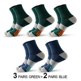 Men's Ankle Socks with Cushion Athletic Running Socks Breathable Comfort for 5 Pairs Lot Sports Sock Mart Lion 3 Green 2 Blue EU 38-45 