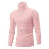 Men's Turtleneck Sweater Casual Knitted Sweater Warm Fitness Pullovers Tops MartLion   