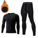 Winter Thermal Underwear For Men's Keep Warm Long Johns Base Layer Sports Fitness leggings Tight undershirts MartLion B5 M(40-50kg) 