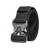 Genuine tactical belt quick release outdoor military belt soft real nylon sports accessories men's and women black belt Mart Lion   