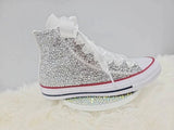 Dollbling  Sparkle Color Change Flipping Sequins High Top Casual Canvas Shoes for Kids Rhinestones Canvas Sneakers MartLion silver 23 
