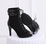 Black Party Boots Show Women Shoes High Heels Dance Stripper Jazz Pole Stage Summer The Bar MartLion   