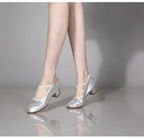 Professional Jazz Latin Dance Shoes for Women Indoor Rubber Soft Sole Modern Dance High Heels Ballroom MartLion   