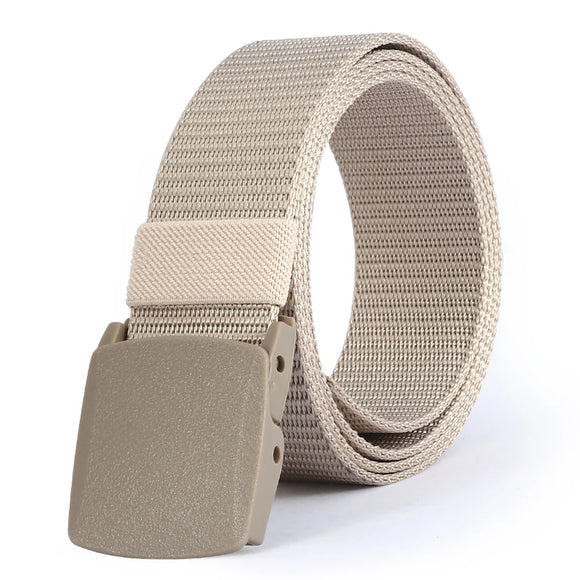 men's belt Nylon belt Cotton Material Plastic Automatic Buckle Sports belt MartLion 6 120cm 