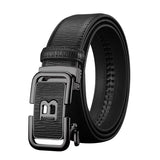 HCDW Belt Black Brown Automatic genuine leather work belt men's Luxury Brand designer golf trouser belt MartLion Black 105cm 