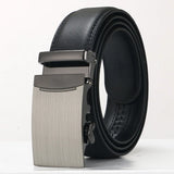 3.5cm Men's Cowhide Automatic Buckle Belt Young Leisure Middle Aged Designer Belt MartLion B338 110cm CHINA