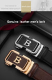 HCDW Belt Black Brown Automatic genuine leather work belt men's Luxury Brand designer golf trouser belt MartLion   