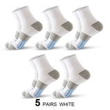 Men's Ankle Socks with Cushion Athletic Running Socks Breathable Comfort for 5 Pairs Lot Sports Sock Mart Lion 5 White EU 38-45 