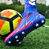 Football Boots Without Laces Professional Soccer Shoes Men's Breathable Soccer Cleats Anti Slip Outdoor Training Mart Lion   