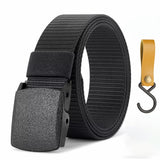 Genuine tactical belt quick release outdoor military belt soft real nylon sports accessories men's and women black belt Mart Lion ZV03 black GLG China 125CM