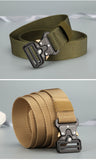 Men's Belt Outdoor Hunting Tactical Multi-Function Buckle Nylon Marine Corps Canvas Belt Plastic buckle Mart Lion   