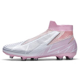 Football Boots Without Laces Professional Soccer Shoes Men's Breathable Soccer Cleats Anti Slip Outdoor Training Mart Lion Pink cd Eur 36 