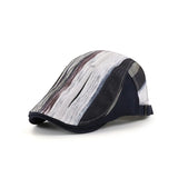 5 Colors Men's Women Flat Cap Newsboy Hat Beret Cabbie Ivy Caps Patchwork Adjustable Gatsby Vintage Driving Bonnets MartLion Blue  