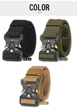 Men's Belt Outdoor Hunting Tactical Multi-Function Buckle Nylon Marine Corps Canvas Belt Plastic buckle Mart Lion   