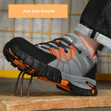 Work shoes with steel toe anti puncture work safety sneakers work men's safety anti-slip boots indestructible MartLion   