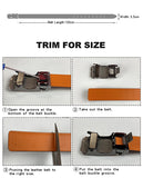 HCDW Black Brown GG belt men's Automatic genuine leather Golf belt Luxury Brand designer Waist belts Gift MartLion   