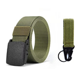 Genuine tactical belt quick release outdoor military belt soft real nylon sports accessories men's and women black belt Mart Lion ZV03 gren and gou China 125CM