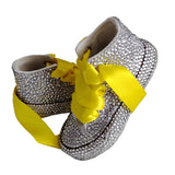 Dollbling  Sparkle Color Change Flipping Sequins High Top Casual Canvas Shoes for Kids Rhinestones Canvas Sneakers MartLion yelow ribbon 23 