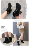 Spring Winter Women Pumps Boots Lace-up European Ladies Shoes PU High Heels MartLion   
