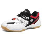 men's magic belt badminton shoes breathable anti-skid wear-resistant soles women's outdoor training Mart Lion Red 36 