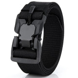 Genuine tactical belt quick release outdoor military belt soft real nylon sports accessories men's and women black belt Mart Lion ZV02 black China 125CM