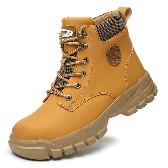 Men's Safety Boots For Welding Construction Working Shoes Steel Toe Puncture Proof Work Footwear MartLion yellow 37 