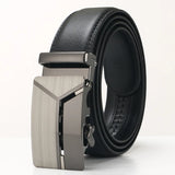 3.5cm Men's Cowhide Automatic Buckle Belt Young Leisure Middle Aged Designer Belt MartLion B332 110cm CHINA