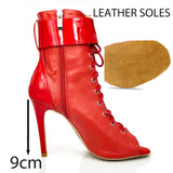 Black Party Boots Show Women Shoes High Heels Dance Stripper Jazz Pole Stage Summer The Bar MartLion Red 9cm leather 43 