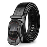 Leather Belt Metal Alloy Automatic Buckle Brand Luxury Designer Waist Belts Men's Jeans MartLion   