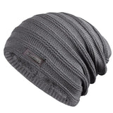 Unisex Fur Lined Beanie Hat Keep Warm Winter Hat Thick Soft Stretch Hat For Men's And Women Winter Cap MartLion Grey 55cm-60cm 