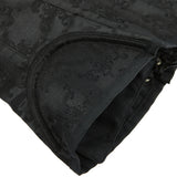 Gothic Underbust Corset Waist Cincher Steampunk Curved Hem Bustiers Embroidery Short Slimming Belt MartLion   