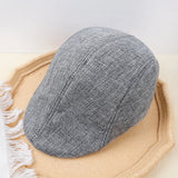 Men's Berets Painter Cap Spring Winter Berets Hat For Men's Women Retro England Hat Visors Peaked Cap Solid Duckbill Hat MartLion TypeC-05  