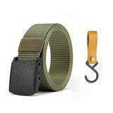 Genuine tactical belt quick release outdoor military belt soft real nylon sports accessories men's and women black belt Mart Lion ZV03 green GLG China 125CM