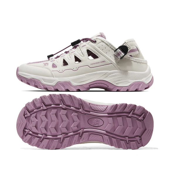Outdoor Hiking Shoes for Women Men's Sneakers Anti-slip Wear-resistant Breathable Sports Water Summer MartLion Purple-Women 5 