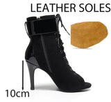 Black Party Boots Show Women Shoes High Heels Dance Stripper Jazz Pole Stage Summer The Bar MartLion Black 10cm leather 37 