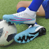 Men's Soccer Shoes Outdoor Non Slip Children's Football Turf Soccer Cleats High Ankle Field Boots Mart Lion   