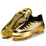 Football Boots Men's Grass Training Cleats Kids Soccer Shoes Society Outdoor Non-Slip Soccer Mart Lion Gold cd Eur 30 