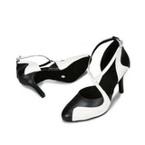 Two-color Dance Shoes Pointed Toe Latin Modern Jazz Dancing Women Sandals Summer Indoor Soft Bottom Practice MartLion   