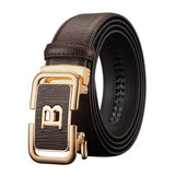 HCDW Belt Black Brown Automatic genuine leather work belt men's Luxury Brand designer golf trouser belt MartLion Brown 105cm 